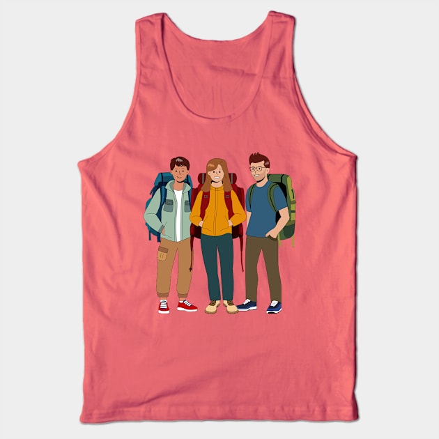 Hikers with backpacks Tank Top by RoeArtwork